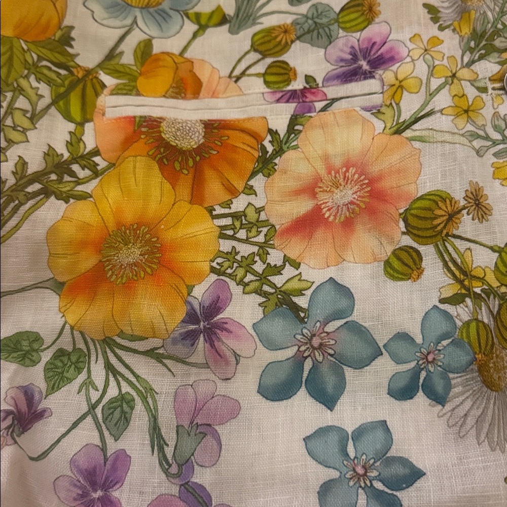 Johnny Was Floral Linen Blazer - Picture 9 of 9